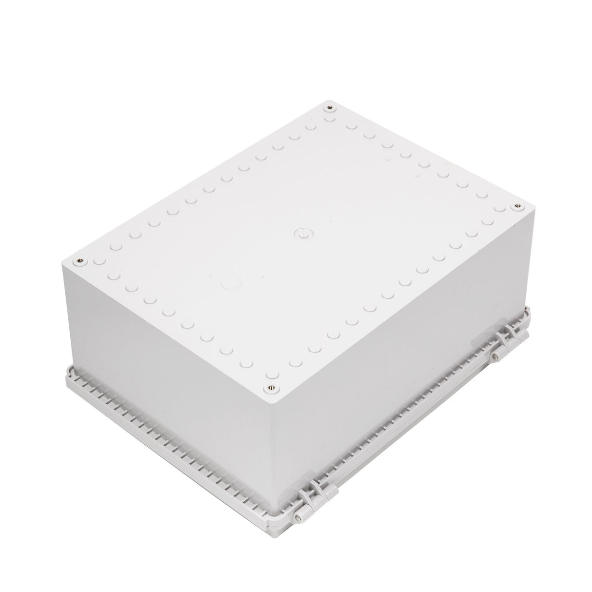 Boxco P-Series 300x400x180mm Plastic Enclosure, IP67, IK08, PC, Grey Cover, Molded Hinge and Latch Type - PHOTO 1