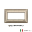 Vimar Plana Plate 5M BS Technopolymer Metallized Bronze