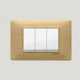 Vimar Plana Wood 3 Gang Switch - Wood Maple - 16A - PHOTO 2