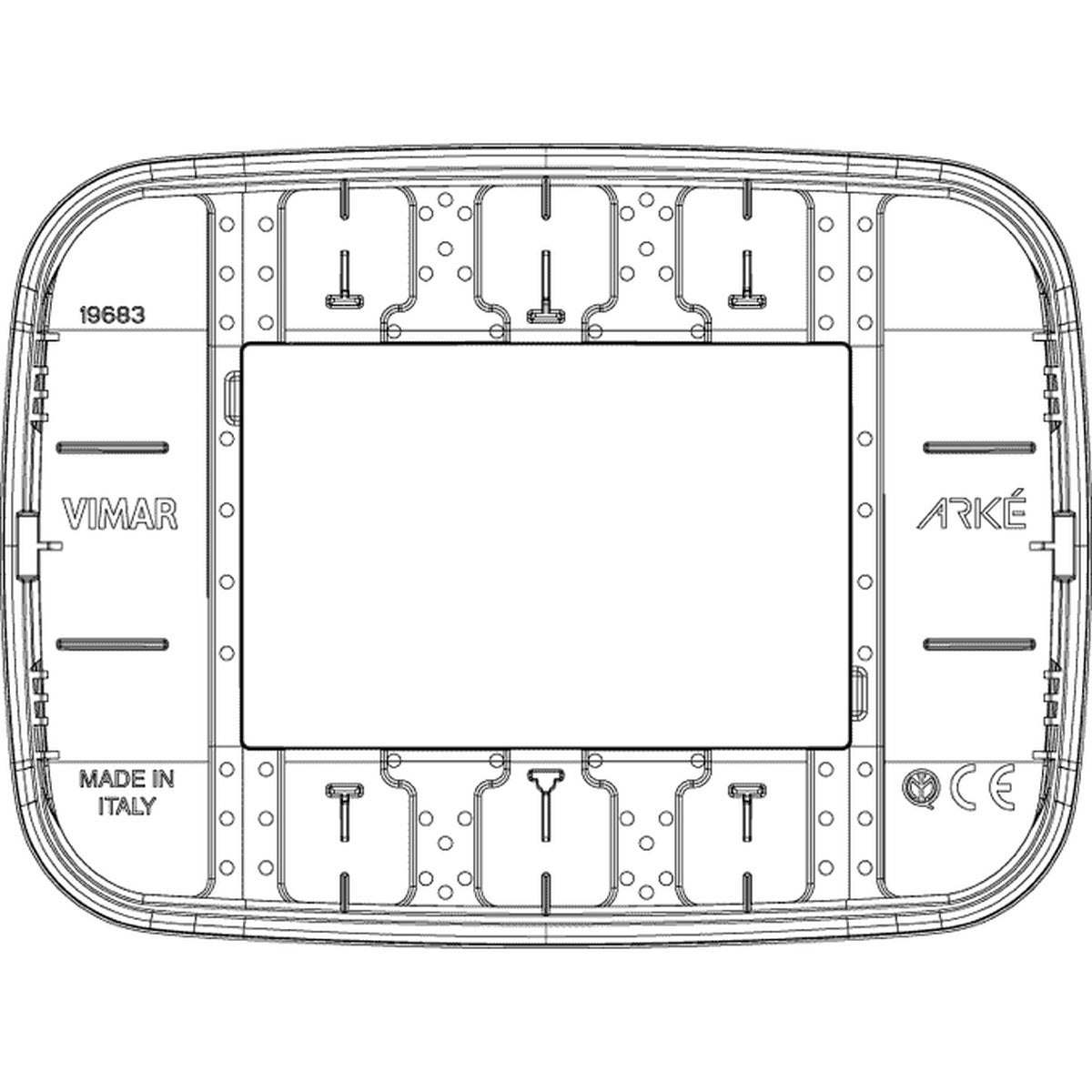 Vimar Arke Round Plate 3M Reflex Orange - PHOTO 2