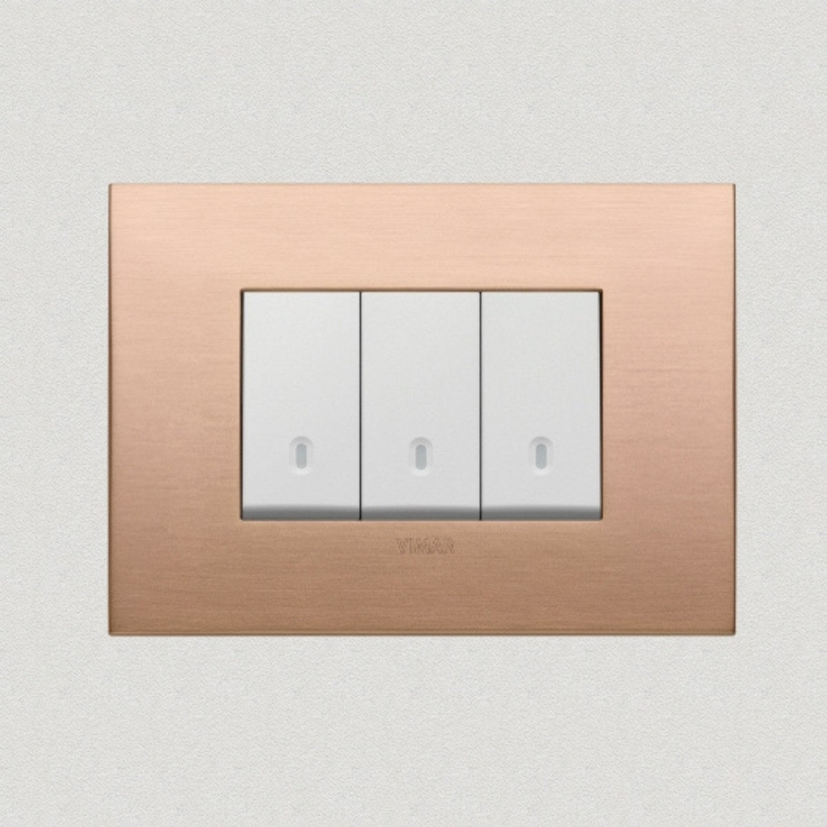 Vimar Arke Metal 3 Gang switch - Brushed Copper - 16A - PHOTO 5