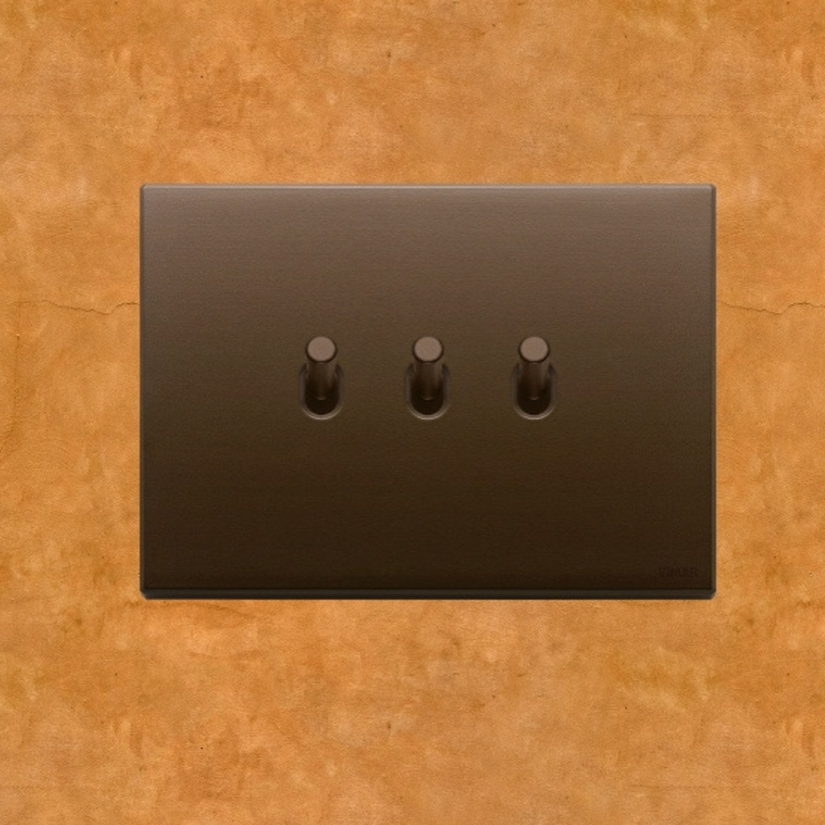 Vimar Eikon Vintage Metal 3 Gang Switch - Dark Bronze - 10A - PHOTO 1
