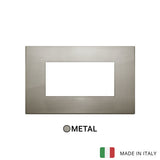Vimar Arke Classic Plate 4M Metal Brushed Inox
