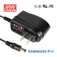 Mean Well GSM06U05-P1J Power Supply 06W 5V 1.2A
