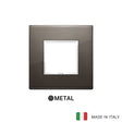 Vimar Eikon Evo Plate 2M Aluminium Black Sapphire - Square