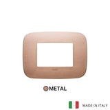 Vimar Arke Round Plate 3M Metal Brushed Copper