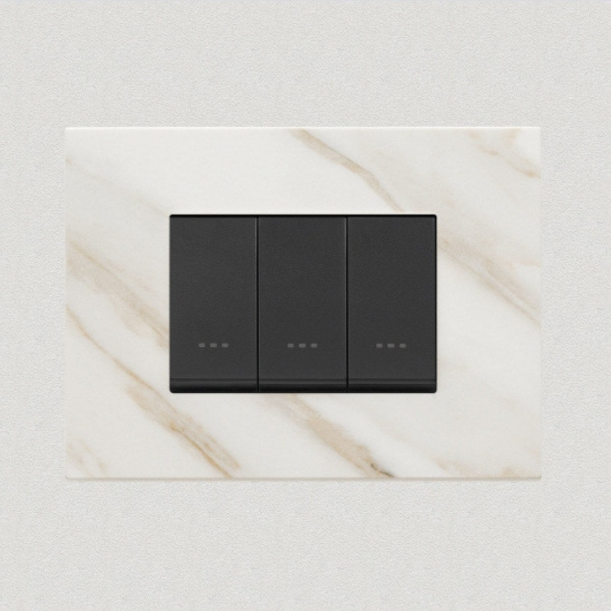 Vimar Eikon Marble 3 Gang Switch - White Calacatta - 16A - PHOTO 3