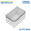 Boxco S-Series 190x280x180mm Plastic Enclosure, IP67, IK08, ABS, Transparent Cover, Screw Type