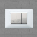 Vimar Plana Plastic 3 Gang Switch - White - 16A - PHOTO 9