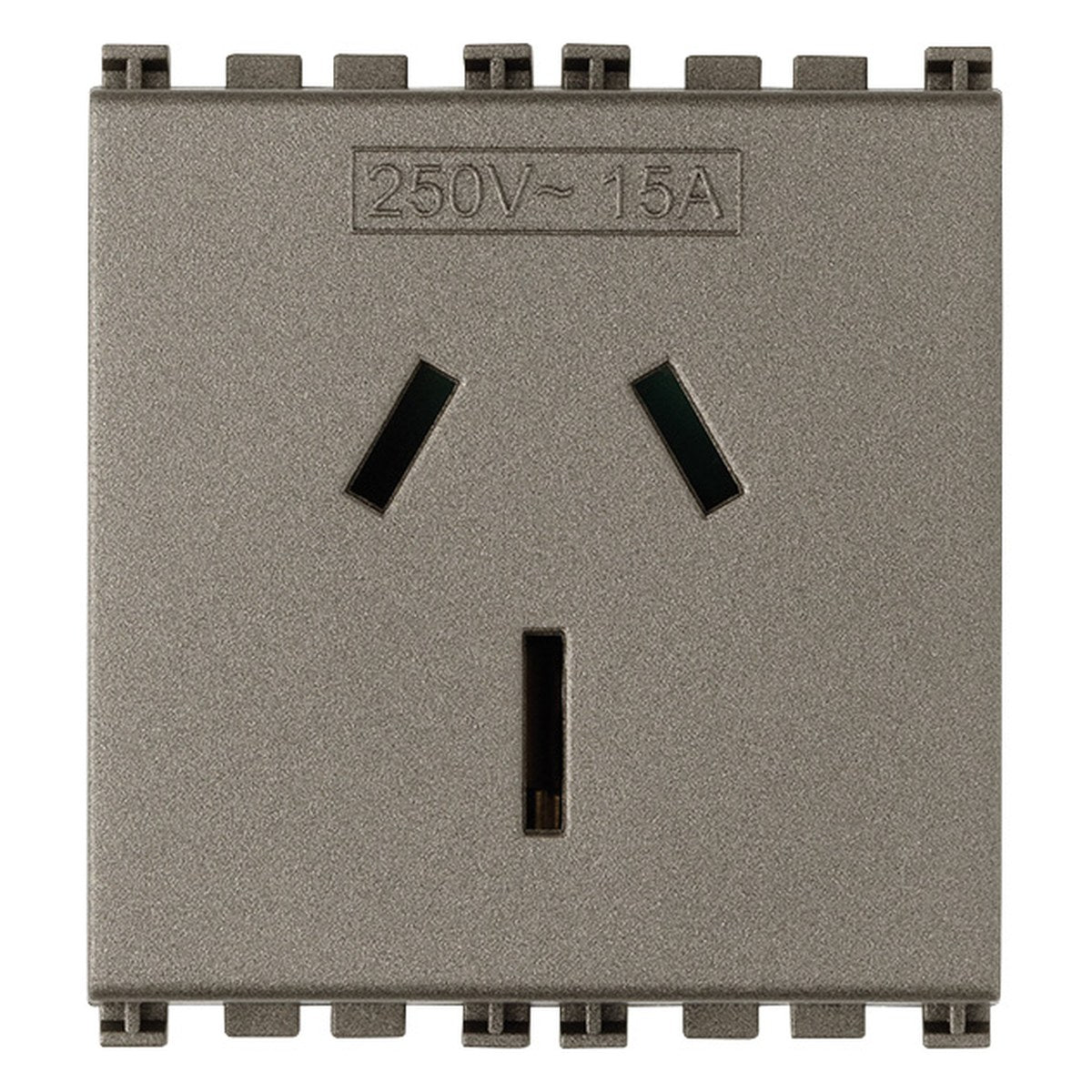 Vimar Arke 2P+E 15A Australian Sicury Outlet Aluminium