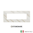 Vimar Eikon Exe Plate 7M Marbl Stoneware White Calacatta
