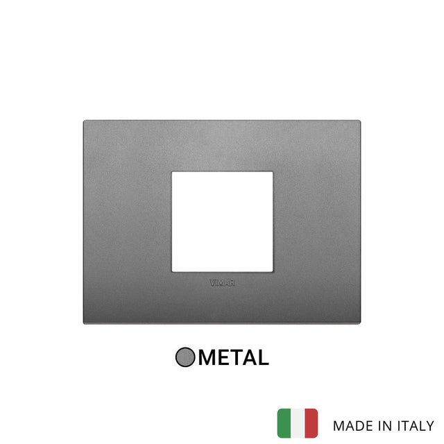 Vimar Arke Classic Plate 2centrM Metal Matt Slate Grey