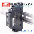 Mean Well HDR-15-15 Ultra Slim Step Shape Power Supply 15W 15V 1A - DIN Rail