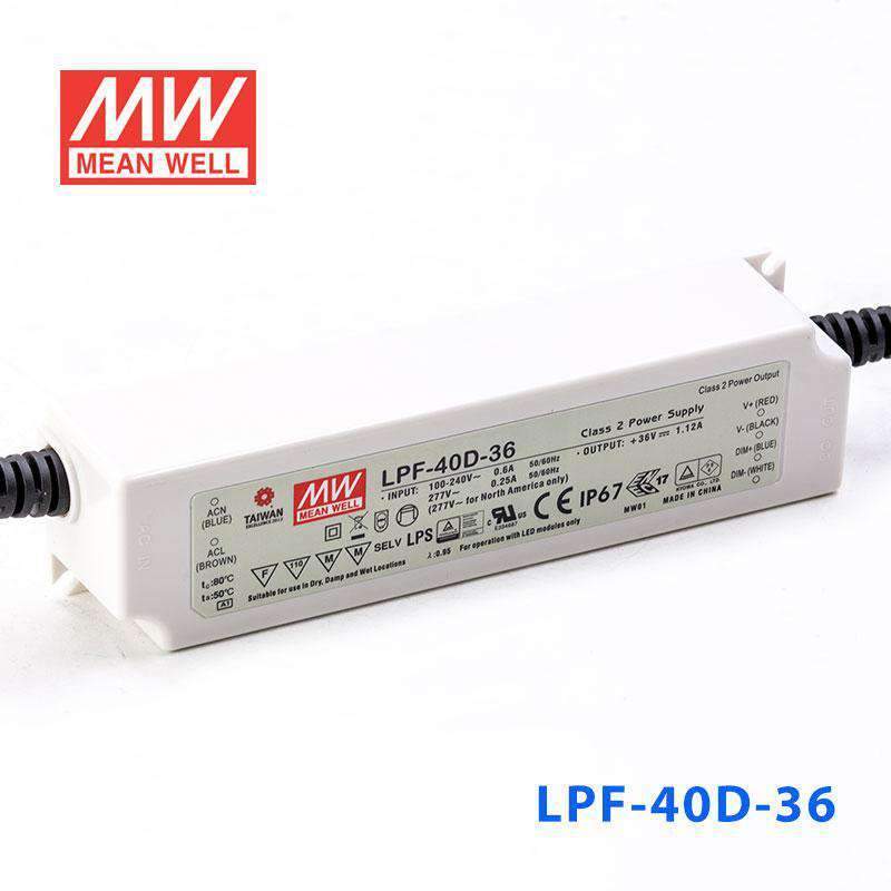 Mean Well LPF-40D-36 Power Supply 40W 36V - Dimmable 1.12A - PHOTO 1