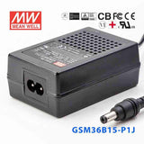 Mean Well GSM36B15-P1J Power Supply 36W 15V 2.4A