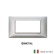 Vimar Plana Plate 4M Metal Metallized Silver