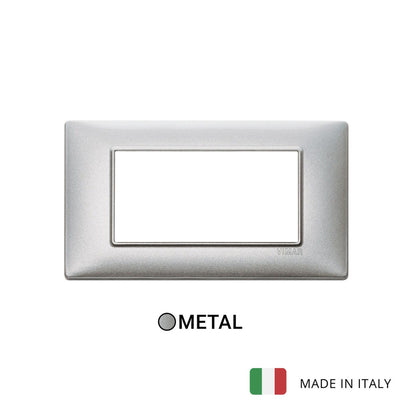 Vimar Plana Plate 4M Metal Metallized Silver