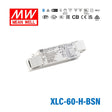 Mean Well XLC-60-H-BSN LED Driver 60W 1400mA 9~54V Constant Power, 3 in 1 Dimming with Strain-relief, NFC Current Setting