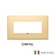 Vimar Eikon Evo Plate 5M Aluminium Satin Gold w Gold Frame