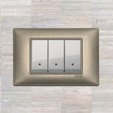 Vimar Plana Metal 3 Gang Switch - Metallic Bronze - 16A - PHOTO 12