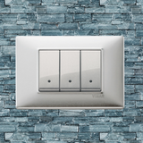 Vimar Plana Metal 3 Gang Switch - Brushed Aluminum - 16A - PHOTO 7