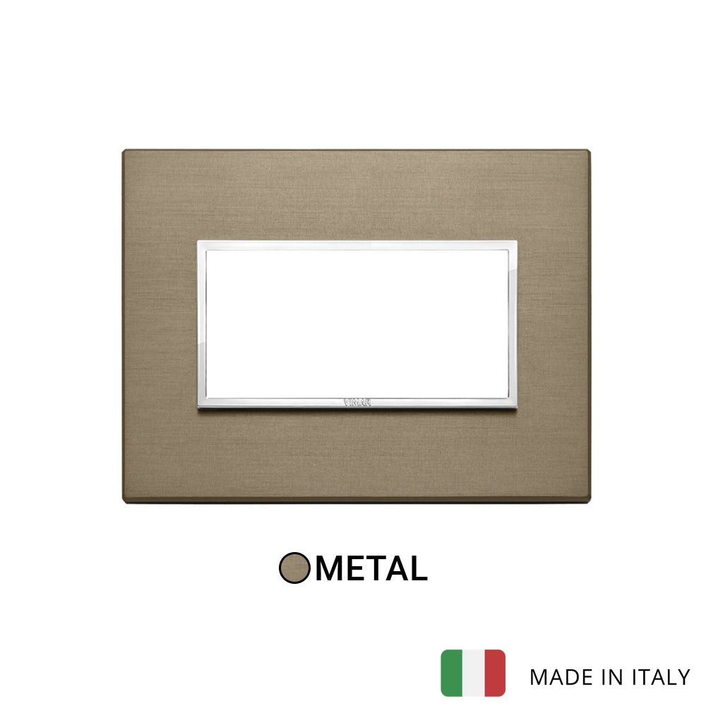 Vimar Eikon Evo Plate 4M Aluminium Dark Bronze