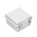 Boxco P-Series 150x150x90mm Plastic Enclosure, IP67, IK08, PC, Grey Cover, Molded Hinge and Latch Type - PHOTO 1