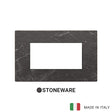 Vimar Eikon Plate 4M Marbl.Stoneware Black Marquina