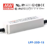 Mean Well LPF-25D-15 Power Supply 25W 15V - Dimmable 1.6A