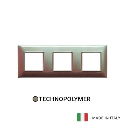 Vimar Plana Plate 6M(2+2+2) 71mm Technopolymer Iridescent Brown