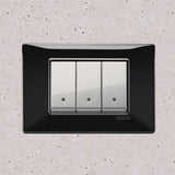 Vimar Plana Plastic 3 Gang Switch - Black - 16A - PHOTO 16