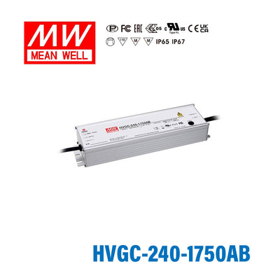 Mean Well HVGC-240-1750AB Power Supply 240W 1750mA - Adjustable and Dimmable