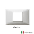 Vimar Plana Plate 2centrM Brushed Aluminium