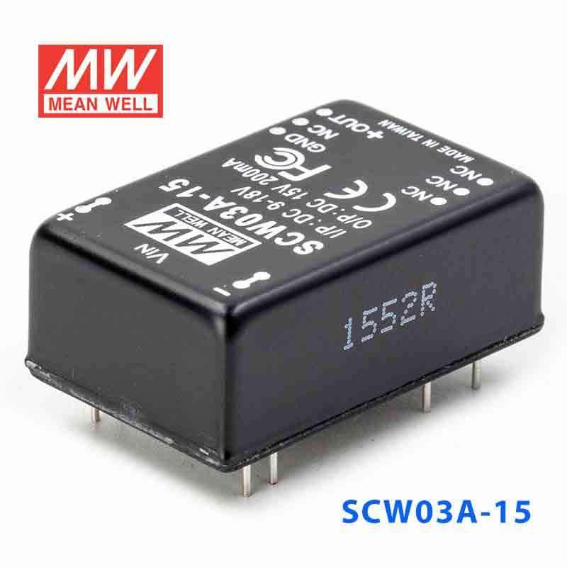 Mean Well SCW03A-15 DC-DC Converter - 3W 9~18V DC in 15V out - PHOTO 1