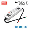 Mean Well ELG-200-12-3Y Power Supply 192W 12V 16A — 3-Wire Input (with Earth)