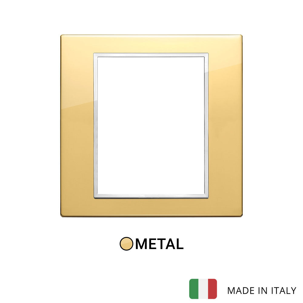 Vimar Eikon Evo Plate 8(4+4)M Aluminium Polished Gold