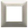 Vimar Plana Plate 2M Technopolymer Matt Nickel - Square