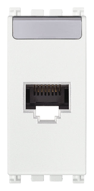 Arke RJ45 Cat 6 Netsafe UTP Outlet White