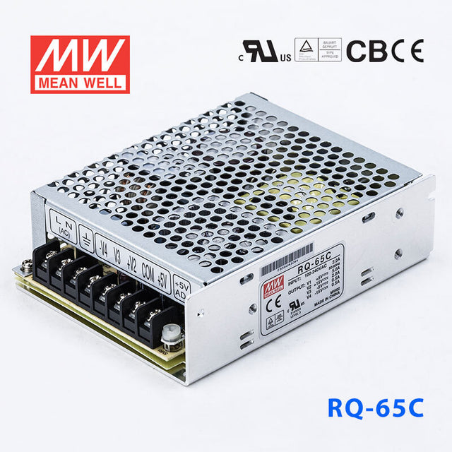 Mean Well RQ-65C Power Supply 65W 5V 15V -5V-15V