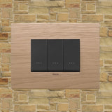 Vimar Eikon Wood 3 Gang Switch - Oak - 16A - PHOTO 1