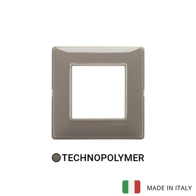 Vimar Plana Plate 2M Technopolymer Grey - Square