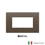 Vimar Eikon Plate 4M Metal Brushed Dark Bronze