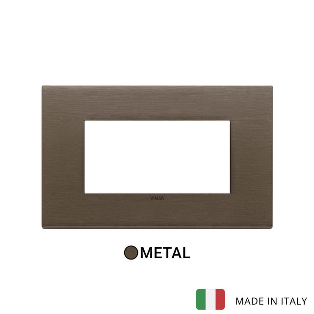Vimar Eikon Plate 4M Metal Brushed Dark Bronze