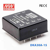 Mean Well DKA30A-15 DC-DC Converter - 30W - 9~18V in ±15V out 1A