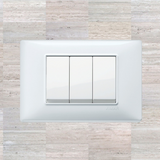 Vimar Plana Plastic 3 Gang Switch - White - 16A - PHOTO 5