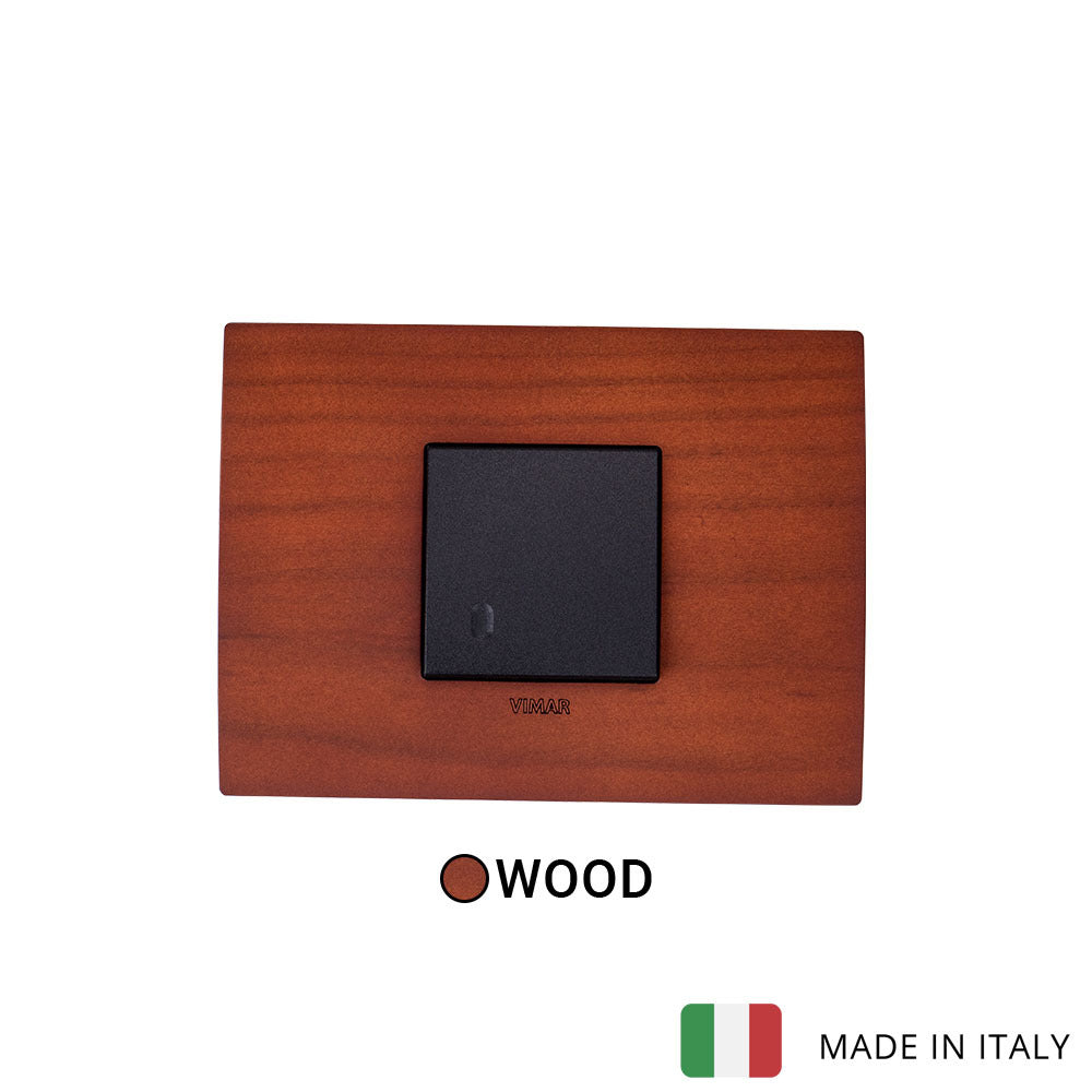 Vimar Arke Wood 1 Gang Switch - Cherry Wood - 16A - PHOTO 3
