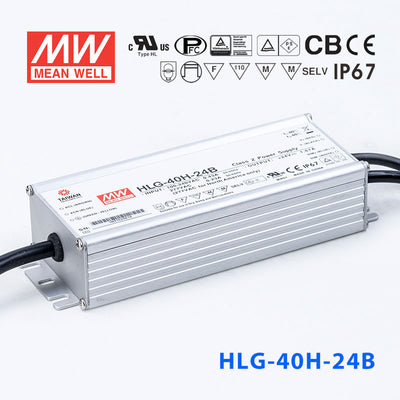 Mean Well HLG-40H-24AB Power Supply 40W 24V - Adjustable and Dimmable 1.67A