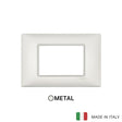 Vimar Plana Plate 3M Metal Pearl Silver