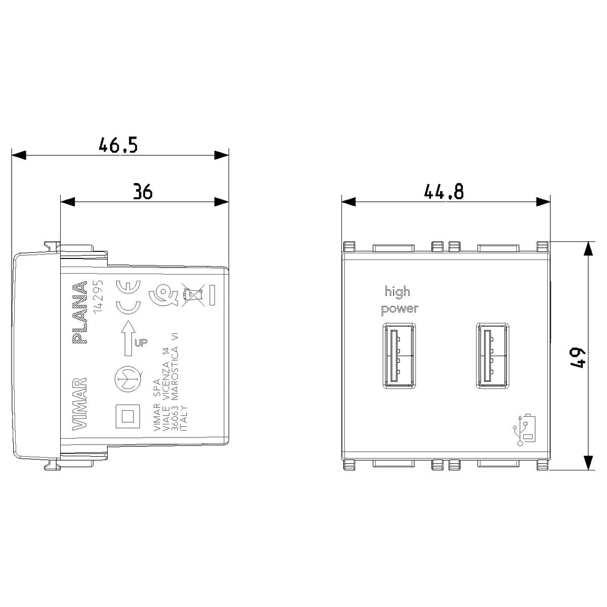Plana USB Supply Unit 2M 5V 1A White - PHOTO 3