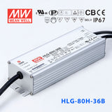 Mean Well HLG-80H-36AB Power Supply 80W 36V - Adjustable and Dimmable 2.3A